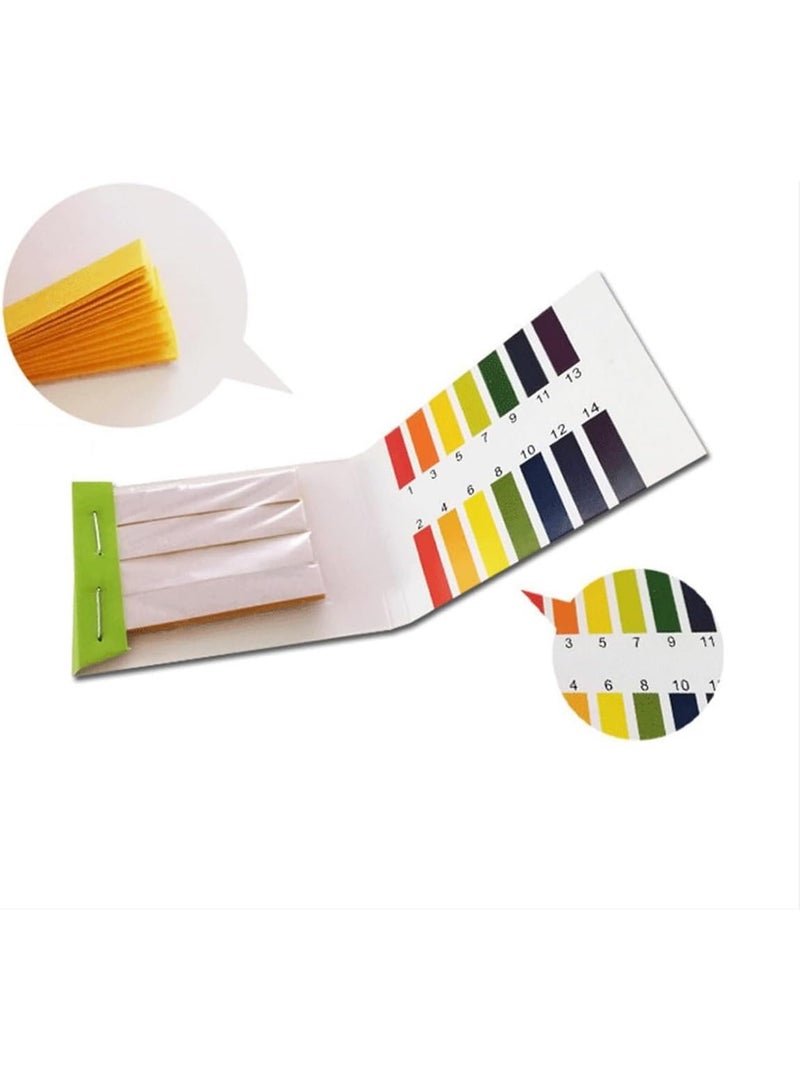 ورق اختبار الرقم الهيدروجيني لأدوات الاختبار، ورق اختبار الرقم الهيدروجيني واسع النطاق، شرائط اختبار الرقم الهيدروجيني بدقة من 1 إلى 14، عبوة واحدة تحتوي على 80 قطعة - Image 3